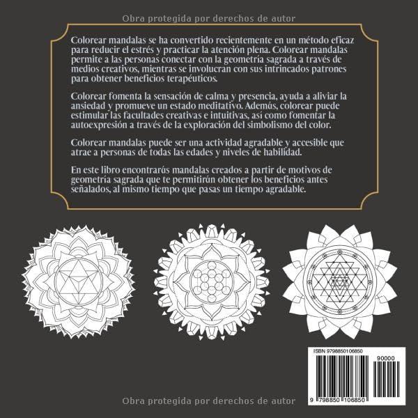 Mandalas de Geometría Sagrada. Libro para colorear. Con una introducción a la Geometría Sagrada: Despierta tu creatividad y atención plena: Adéntrate ... 45 mandalas para colorear (Spanish Edition)