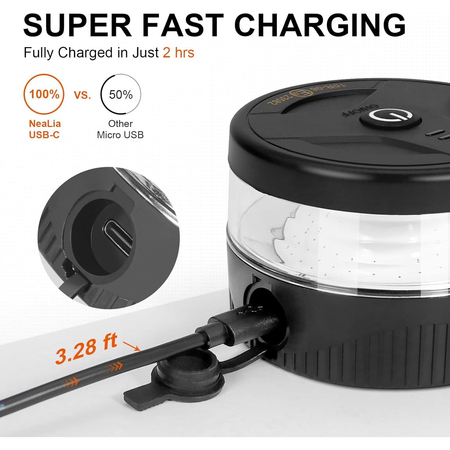 Luz Estroboscópica LED NeaLia Recargable USB-C 12h IP67