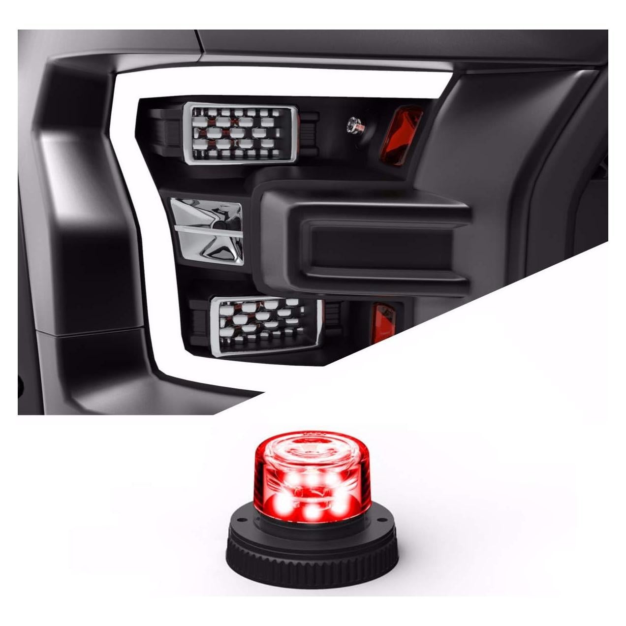 Luz Estroboscópica LED SpeedTech 18W 360° Rojo para Vehículos