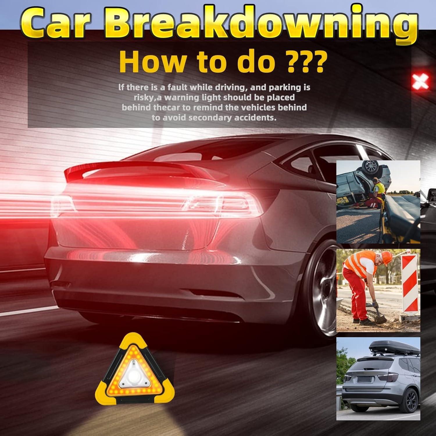 Triángulo Reflectante LED de Emergencia OUYOO - 30W IP65