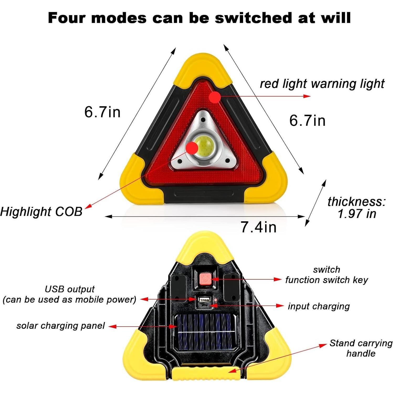 Triángulo Reflectante LED de Emergencia OUYOO - 30W IP65