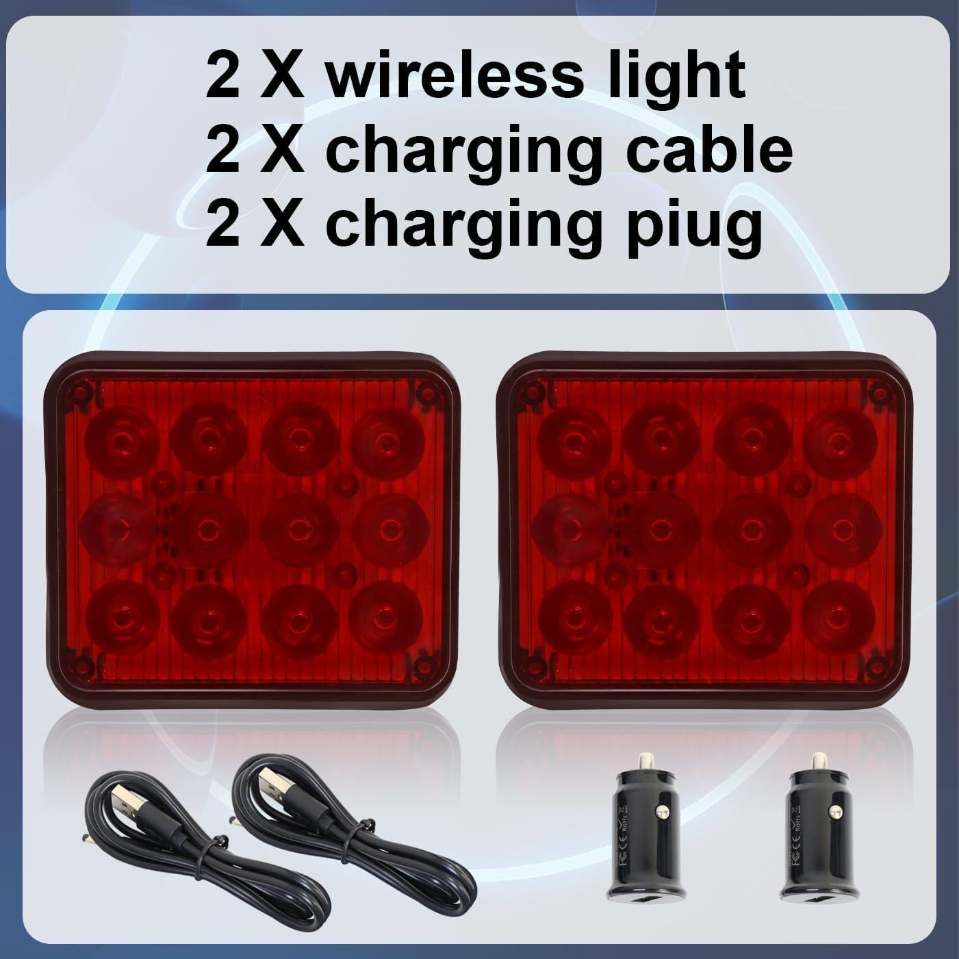 Luces Estroboscópicas Recargables ADAURIS Ámbar 12W Impermeables