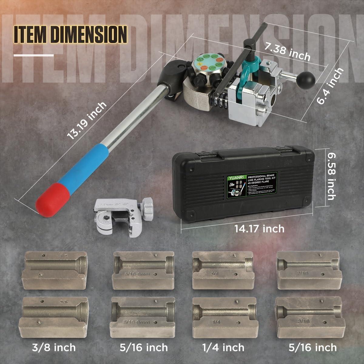 Kit de Herramientas de Conicidad de Líneas de Freno YUANRI 45°