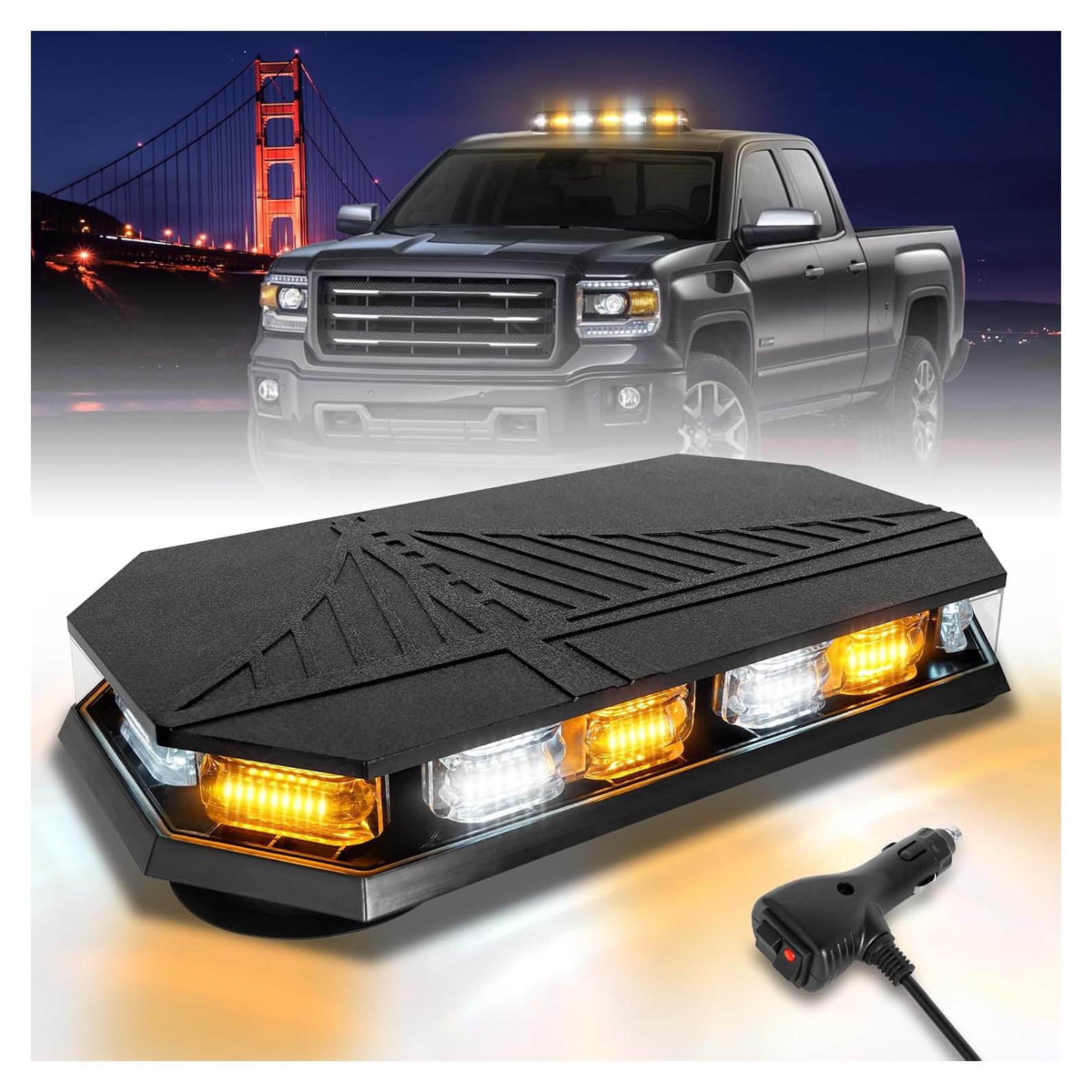 Barra de Luces Estroboscópicas HLauto 406D 102 LED Ámbar Blanco