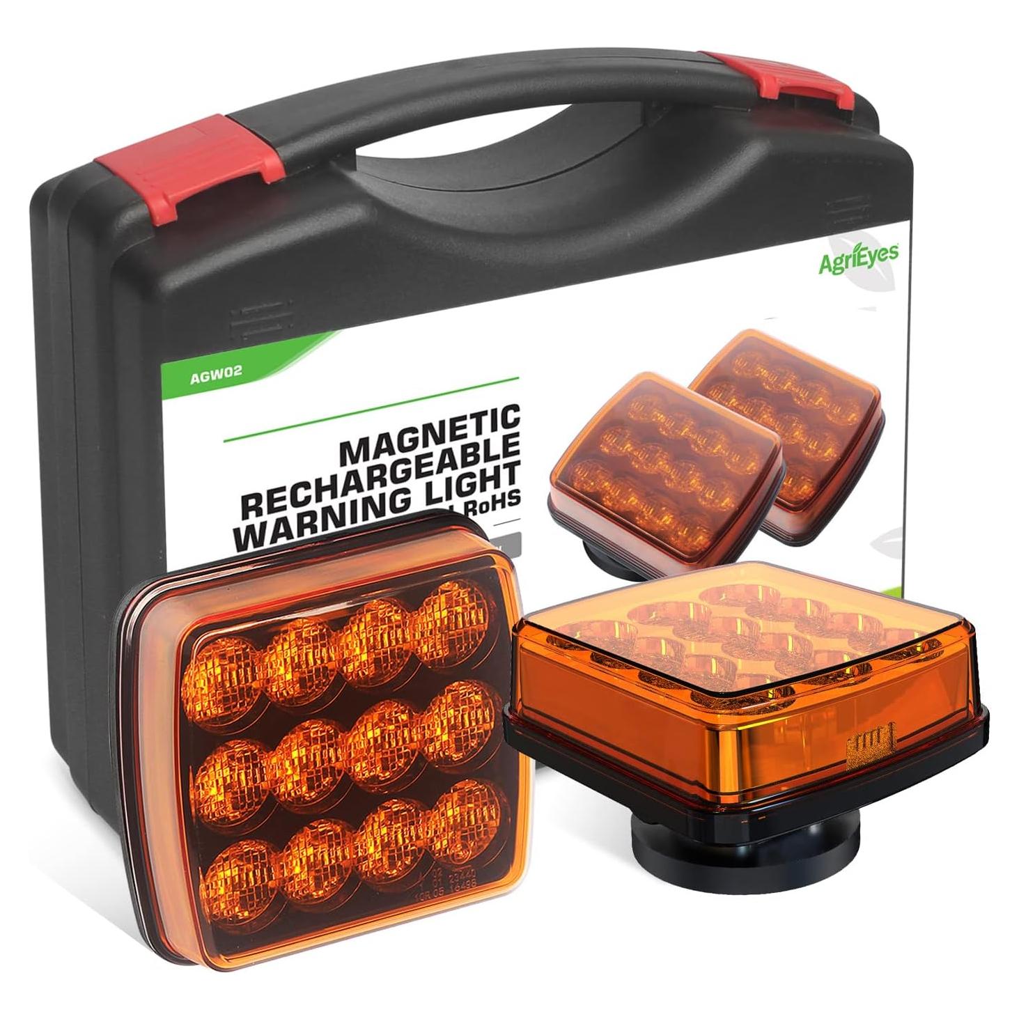 Luces Intermitentes Recargables Agrieyes LED Ámbar 5W