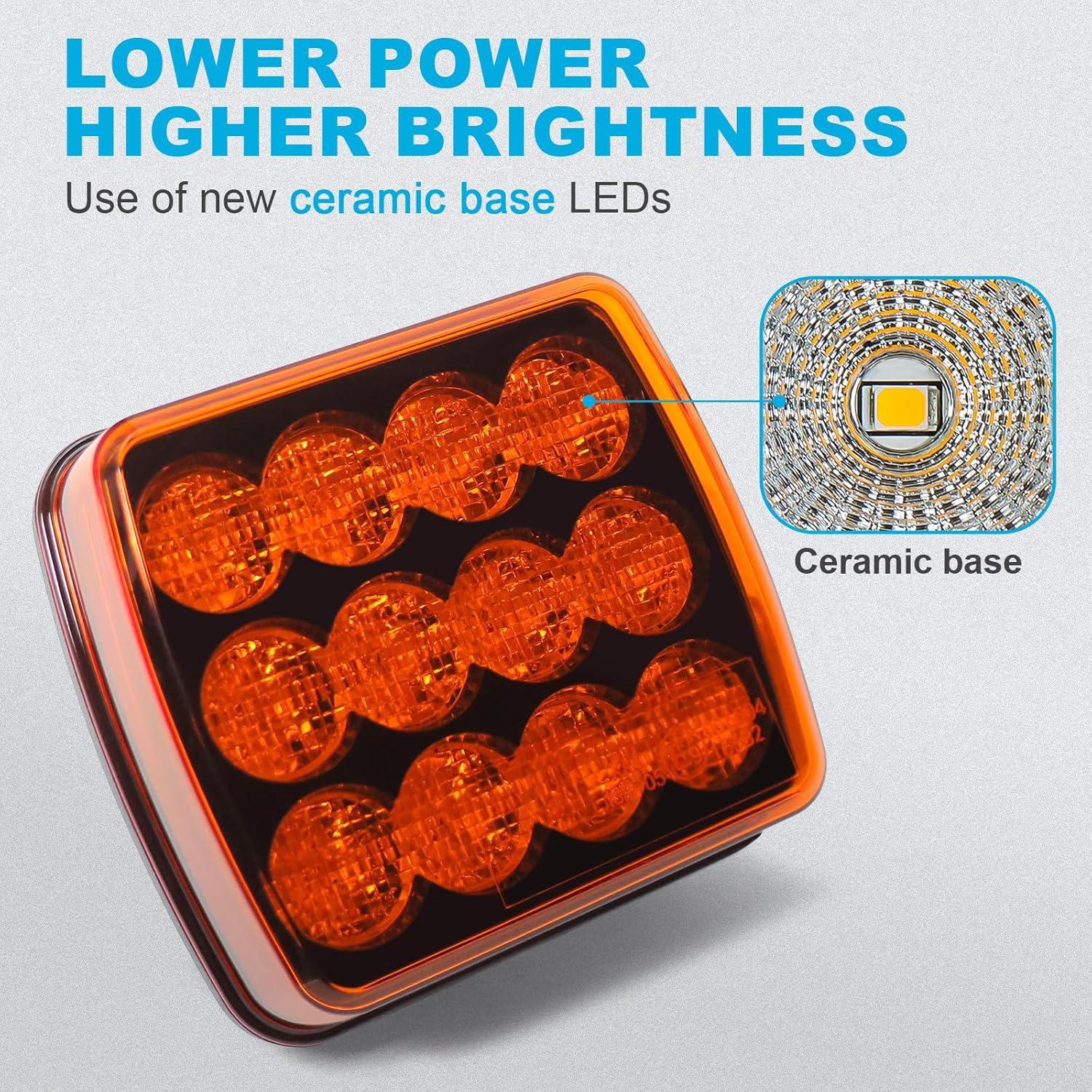 Luces Intermitentes Recargables Agrieyes LED Ámbar 5W