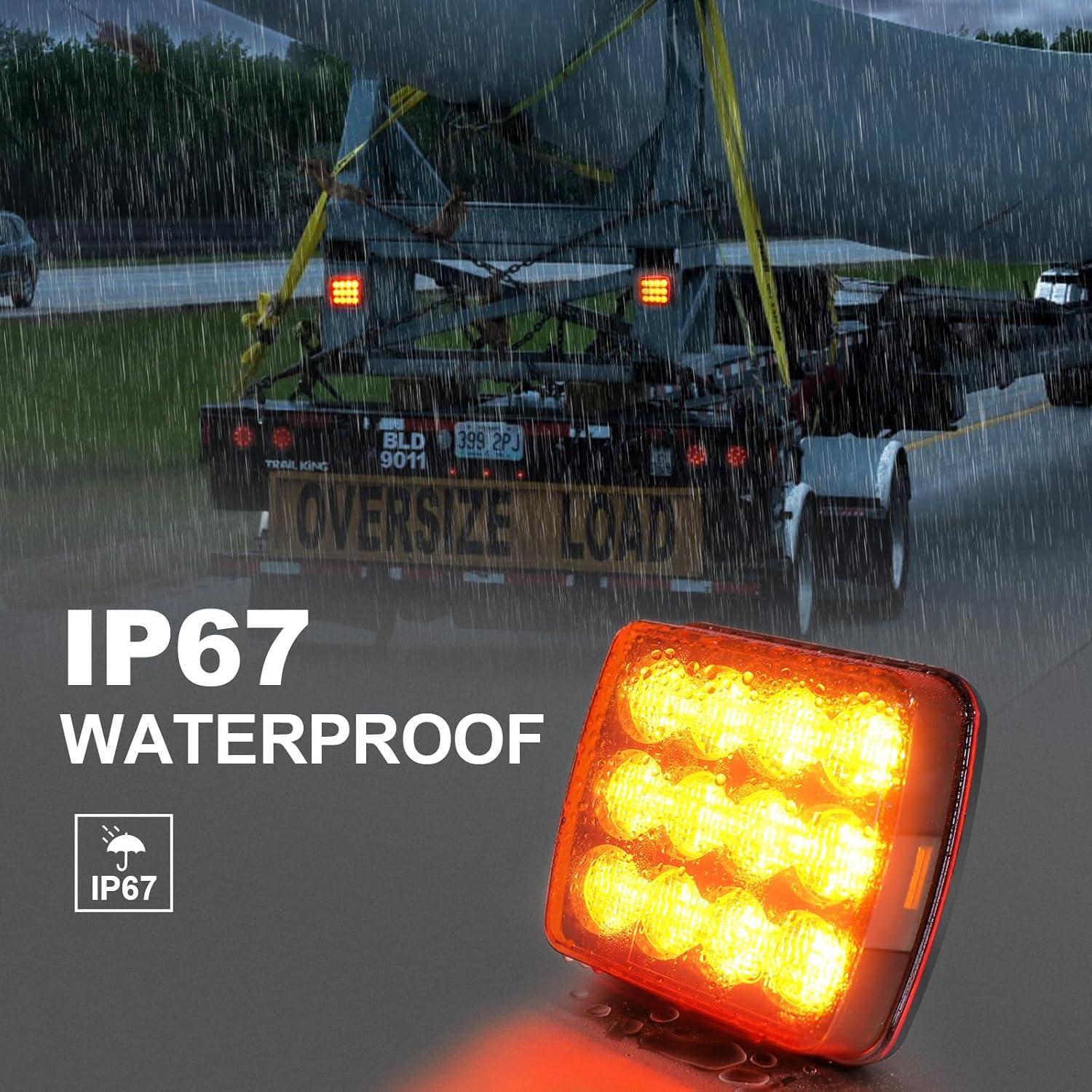 Luces Intermitentes Recargables Agrieyes LED Ámbar 5W