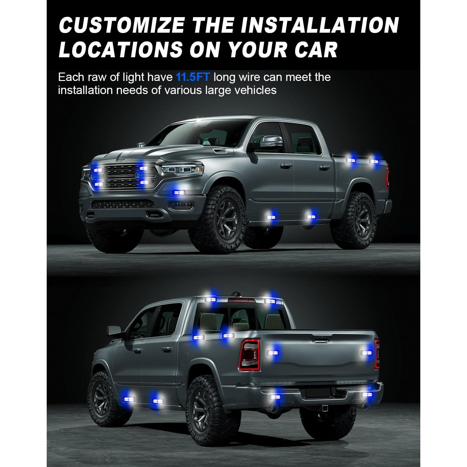 Luces Estroboscópicas de Emergencia AnTom AT-00824ZW-BW 24 LED