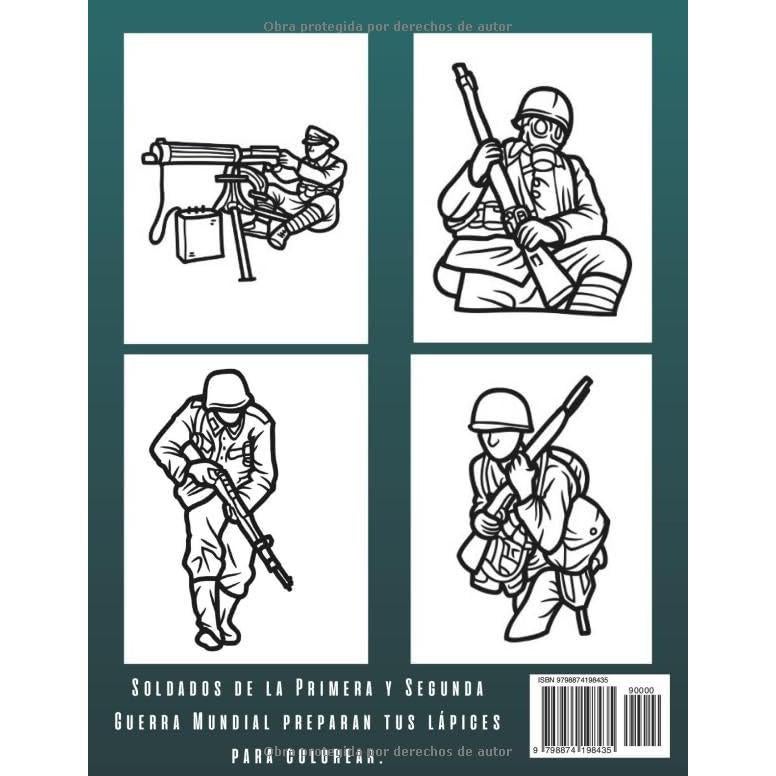 Soldados: El libro para colorear: Libro de actividades para colorear para niños de 2 a 10 años (Spanish Edition)