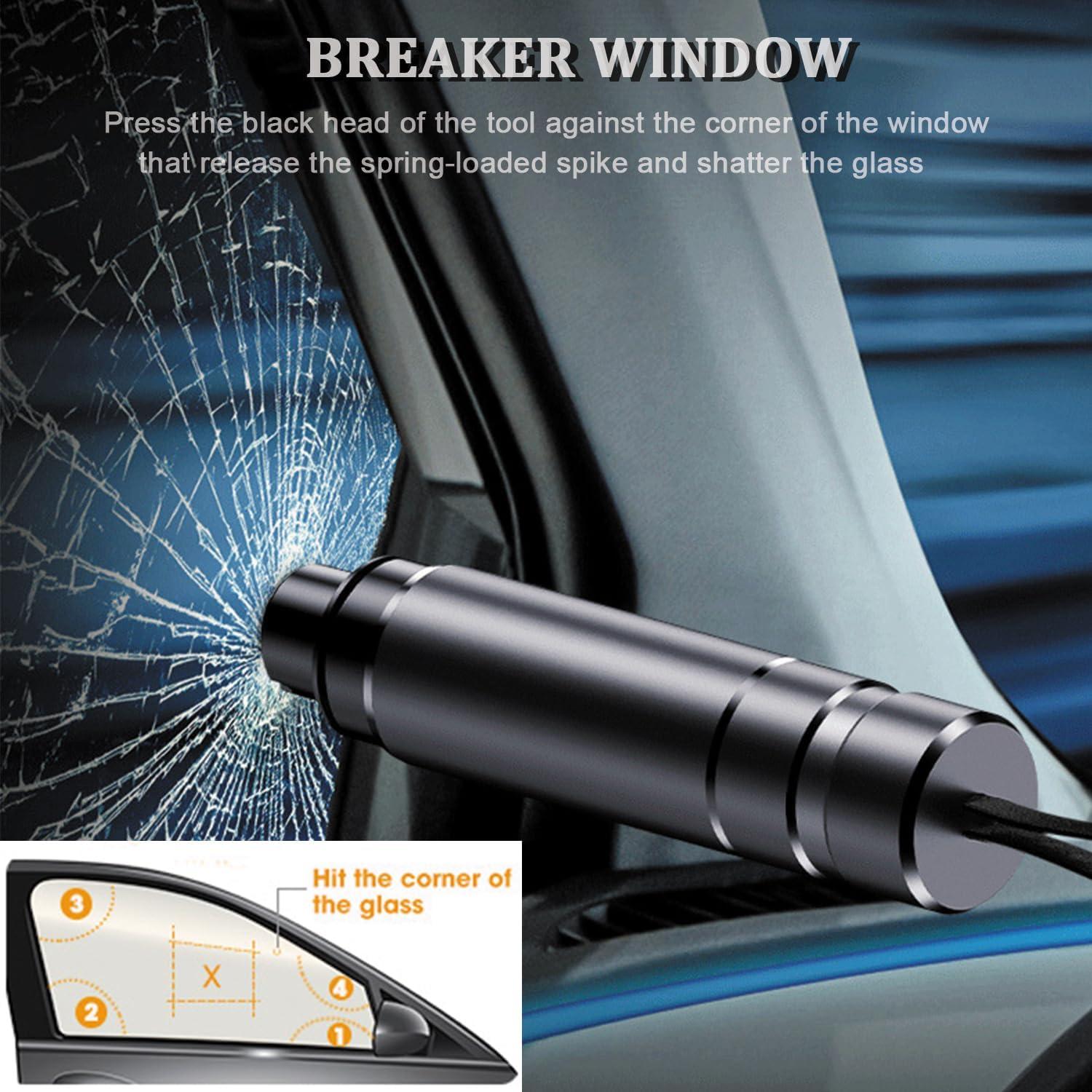 Rompeventanas de Emergencia SDFNBRA con Cortador de Cinturón Rojo