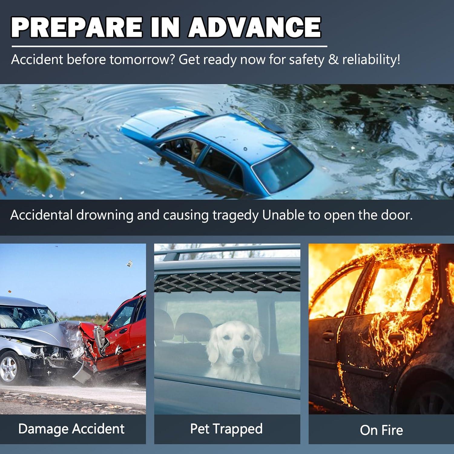 Kit de Rescate PIFOOG 4 en 1: Rompedor de Vidrio y Cortador de Cinturón