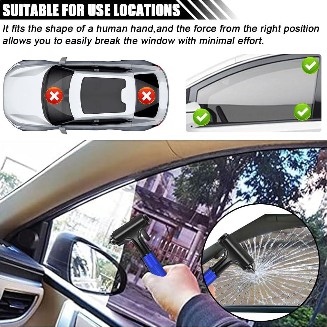 Martillo de Seguridad para Coche SMILFUY Azul 3 en 1