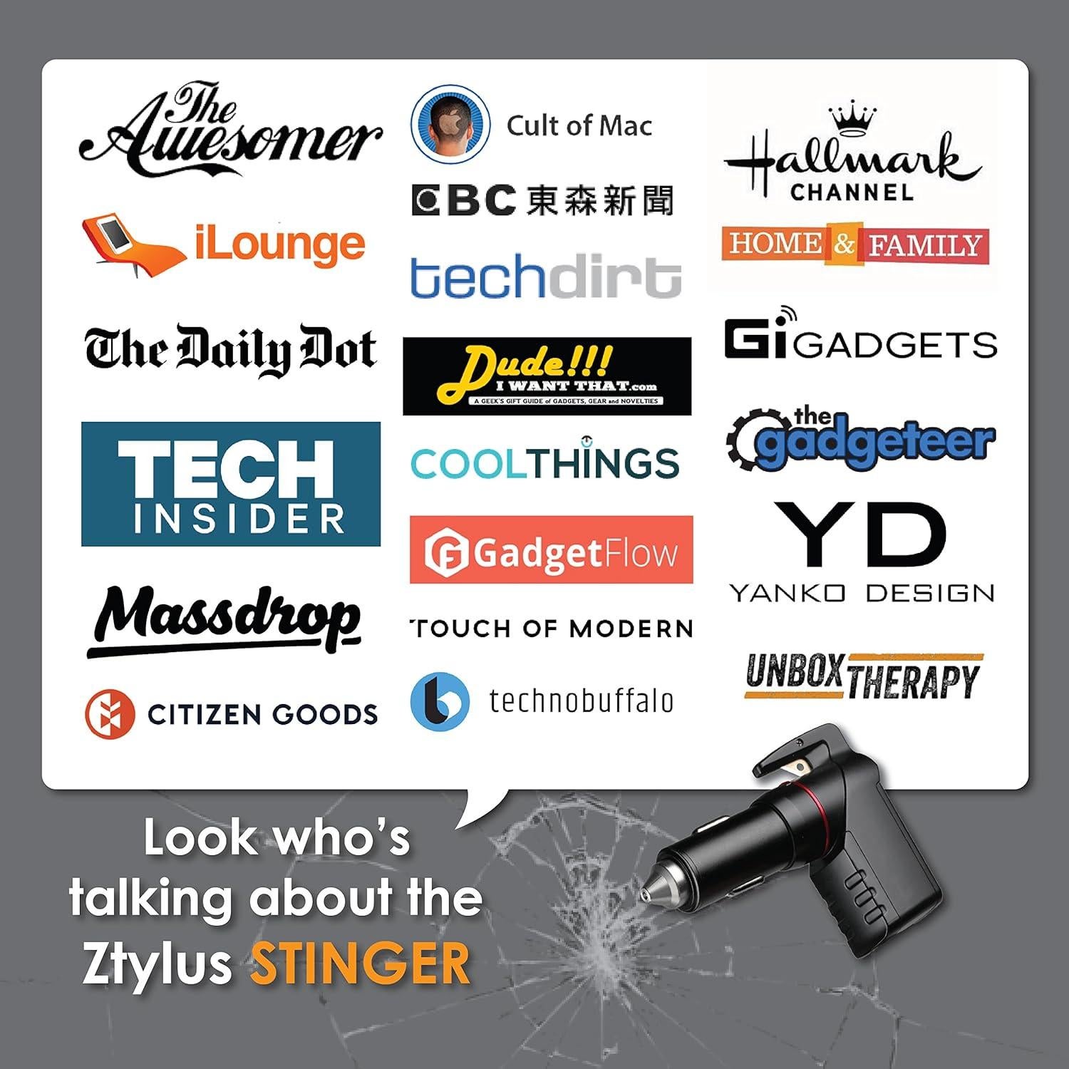 Herramienta de Escape de Emergencia Ztylus Stinger Plus Negra