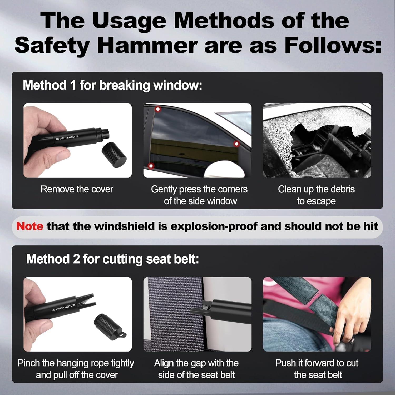 Cortador de Cinturón y Rompevidrios MKMKVUWO CWB-2 Paquete de 2