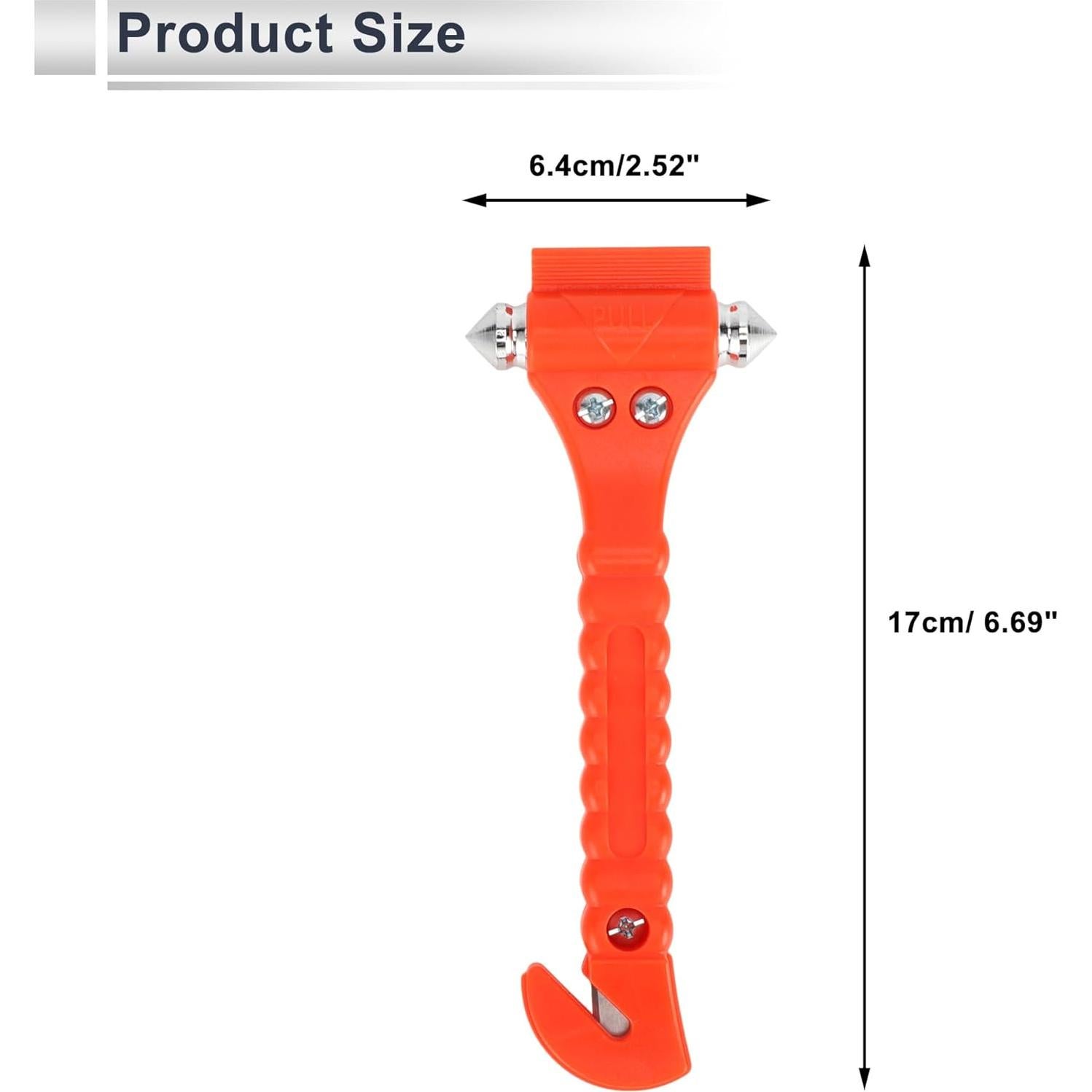 Martillo de Seguridad RATCHROLL para Automóvil 2 en 1 Cortador