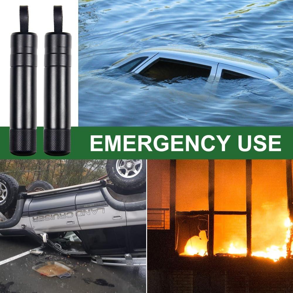 Martillo de Seguridad GUGUZ 2 en 1 Cortador y Rompedor de Ventanas