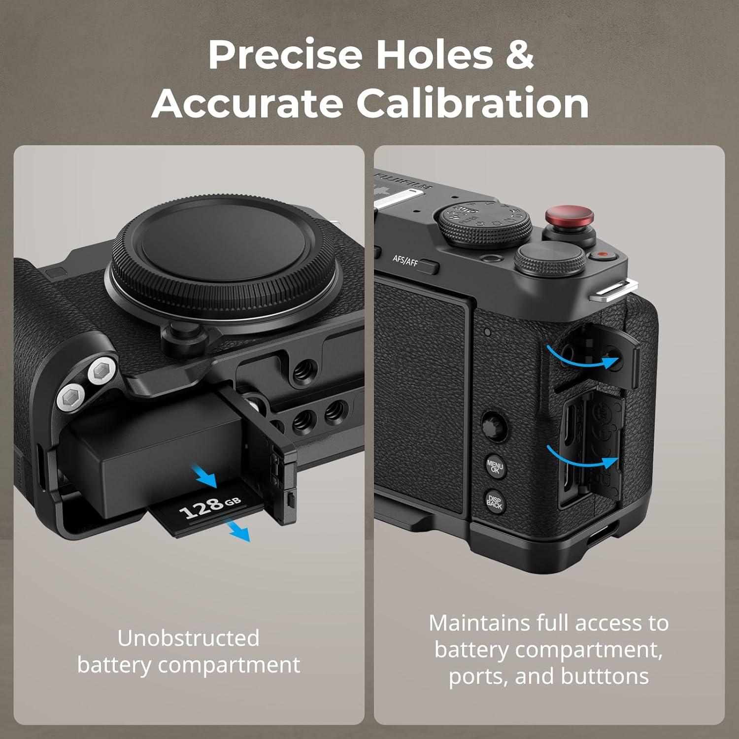 Mango en L SmallRig 4876 para FUJIFILM X-M5 con Placa Arca
