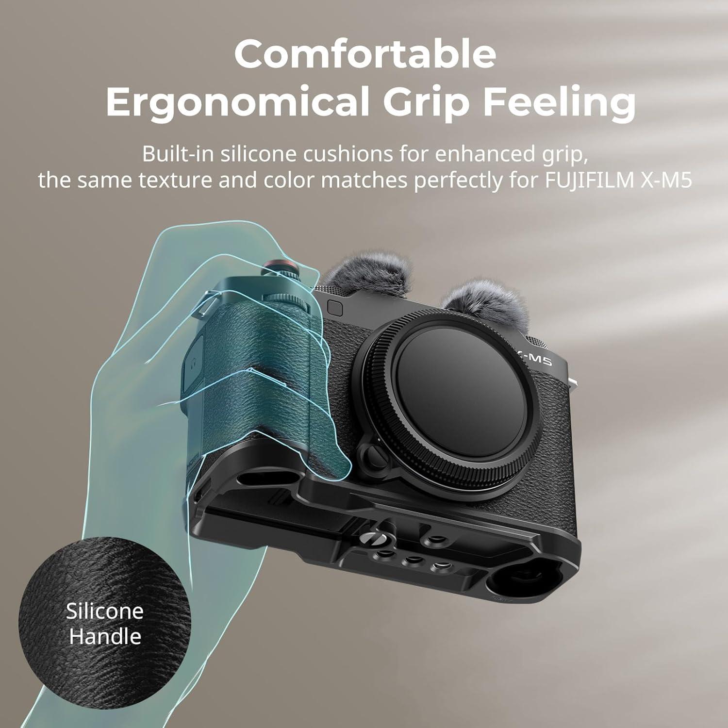 Mango en L SmallRig 4876 para FUJIFILM X-M5 con Placa Arca