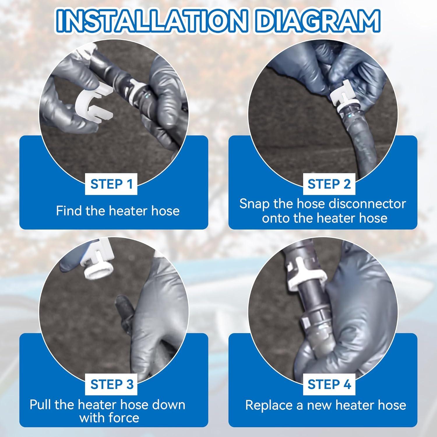 Juego de 2 herramientas para quitar mangueras de calefacción Ford