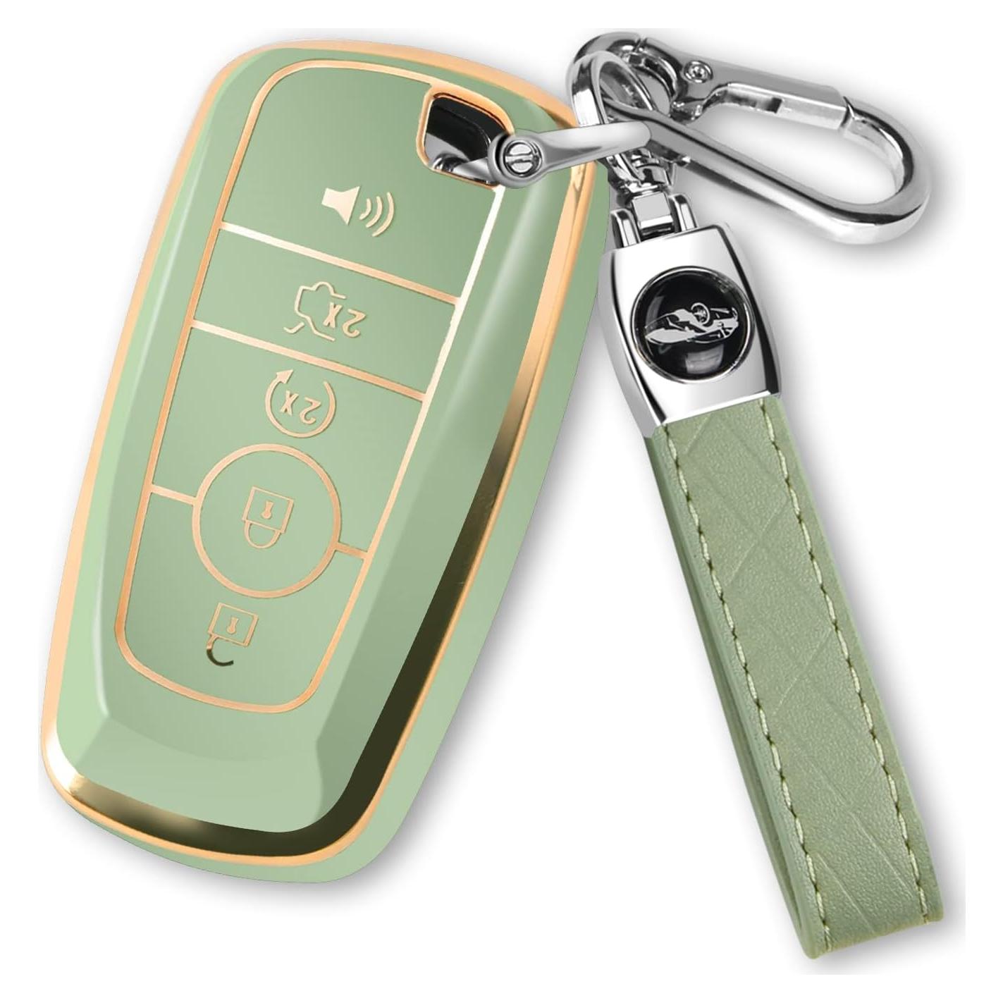 Cubierta de llavero Ford MILD EAST TPU Verde para Explorer, F150