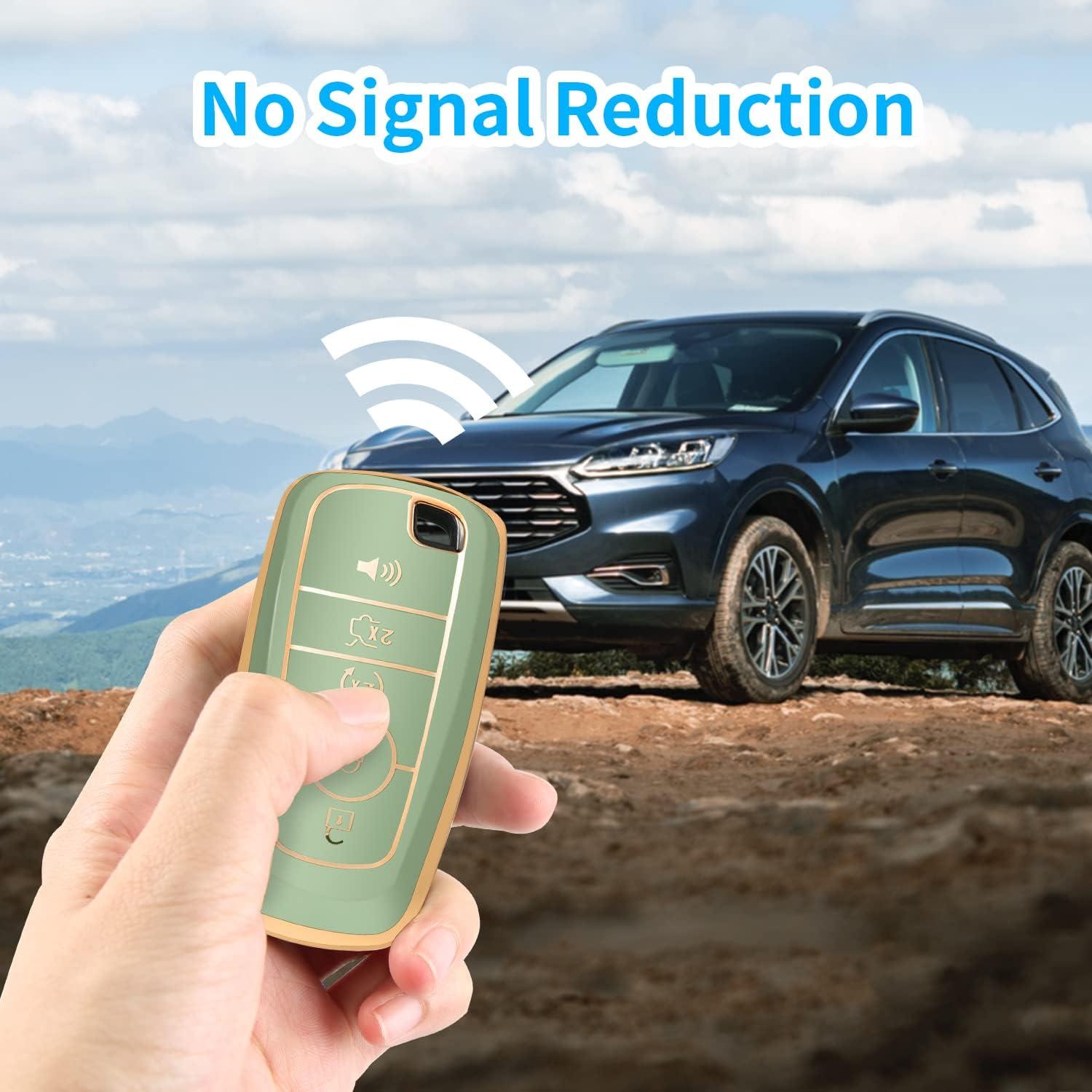 Cubierta de llavero Ford MILD EAST TPU Verde para Explorer, F150