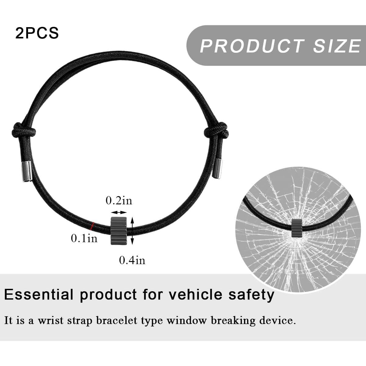 Rompeventanas de Coche Wevdn 2PCS con Carburo de Tungsteno