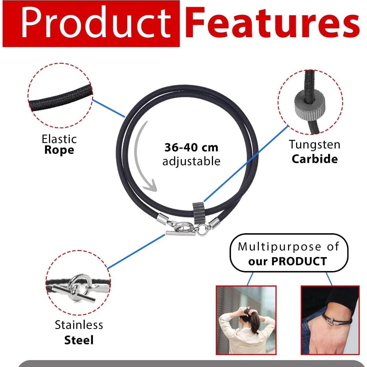 2 Pulseras Tácticas Rompe Ventana de Coche Genérico EDC