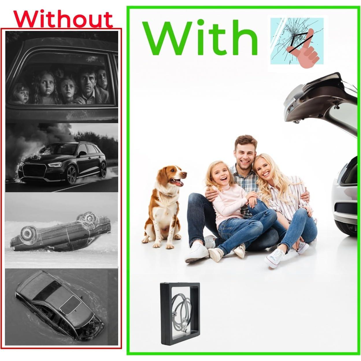 2 Pulseras Tácticas Rompe Ventana de Coche Genérico EDC