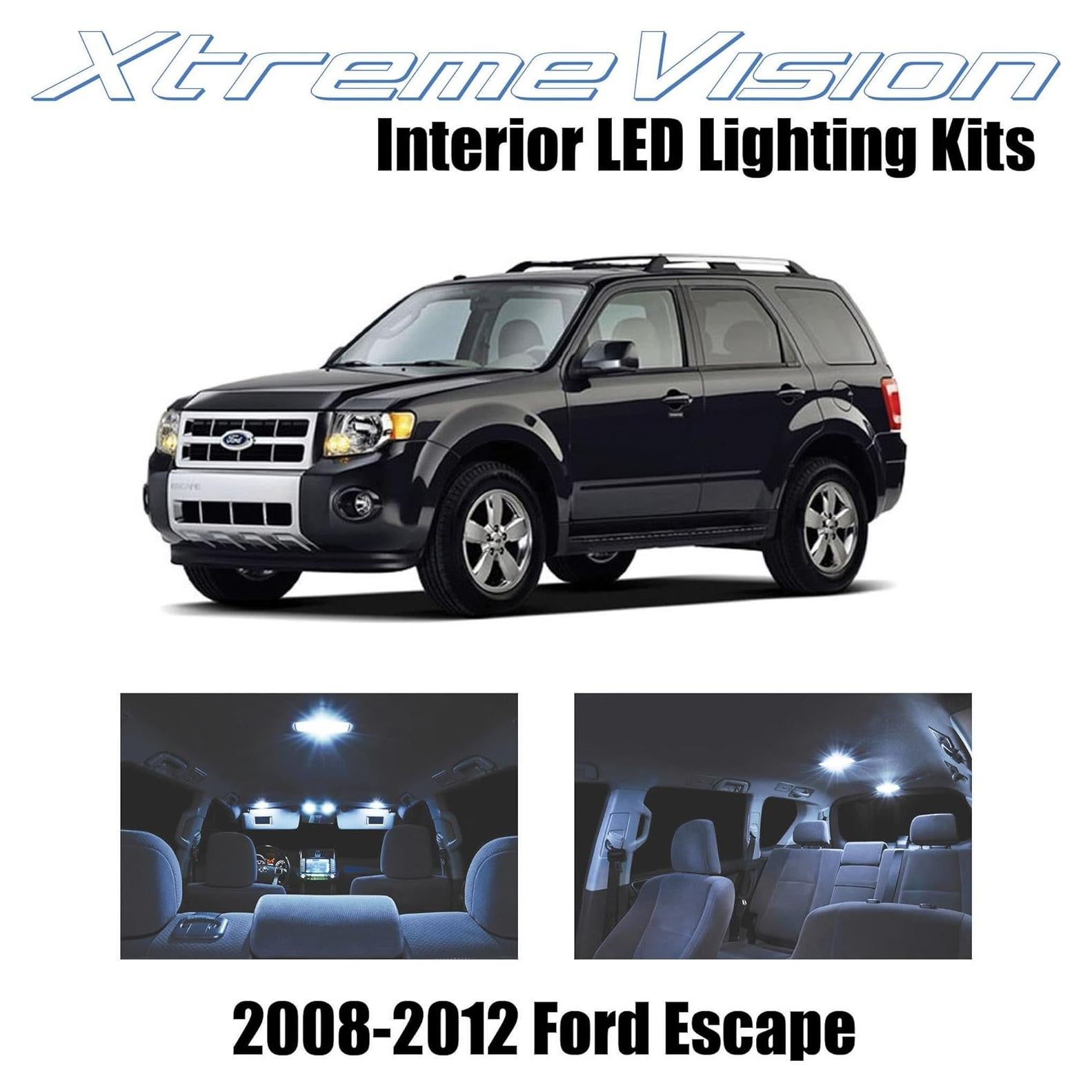 Kit LED Interior XtremeVision Ford Escape 2008-2012 8 Pzs Blanco Frío