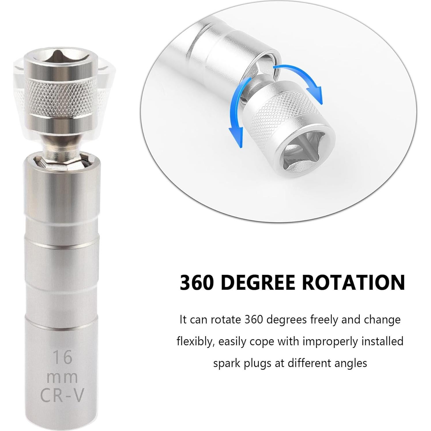 Juego de Llaves de Bujías Salior 14mm y 16mm Magnéticas