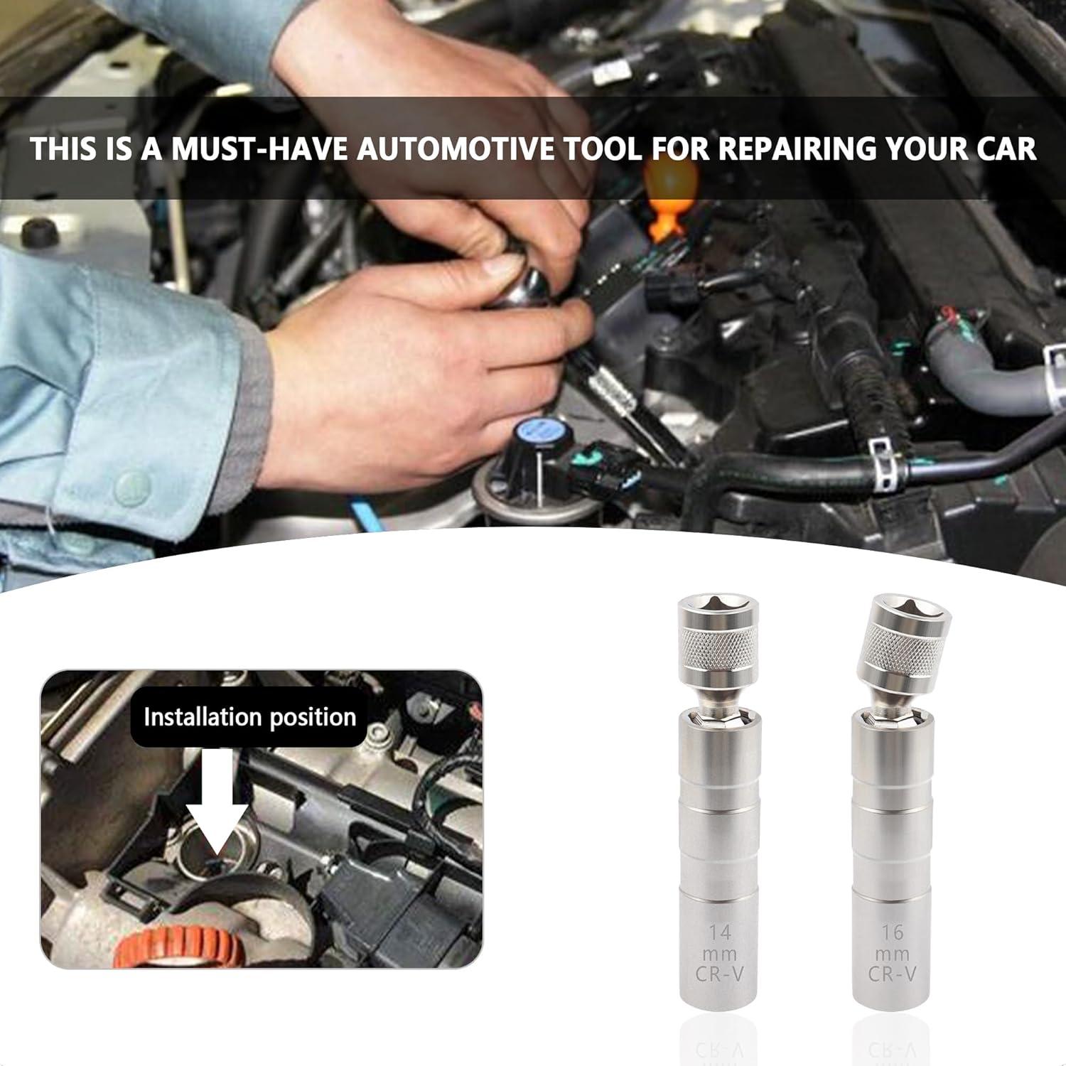 Juego de Llaves de Bujías Salior 14mm y 16mm Magnéticas