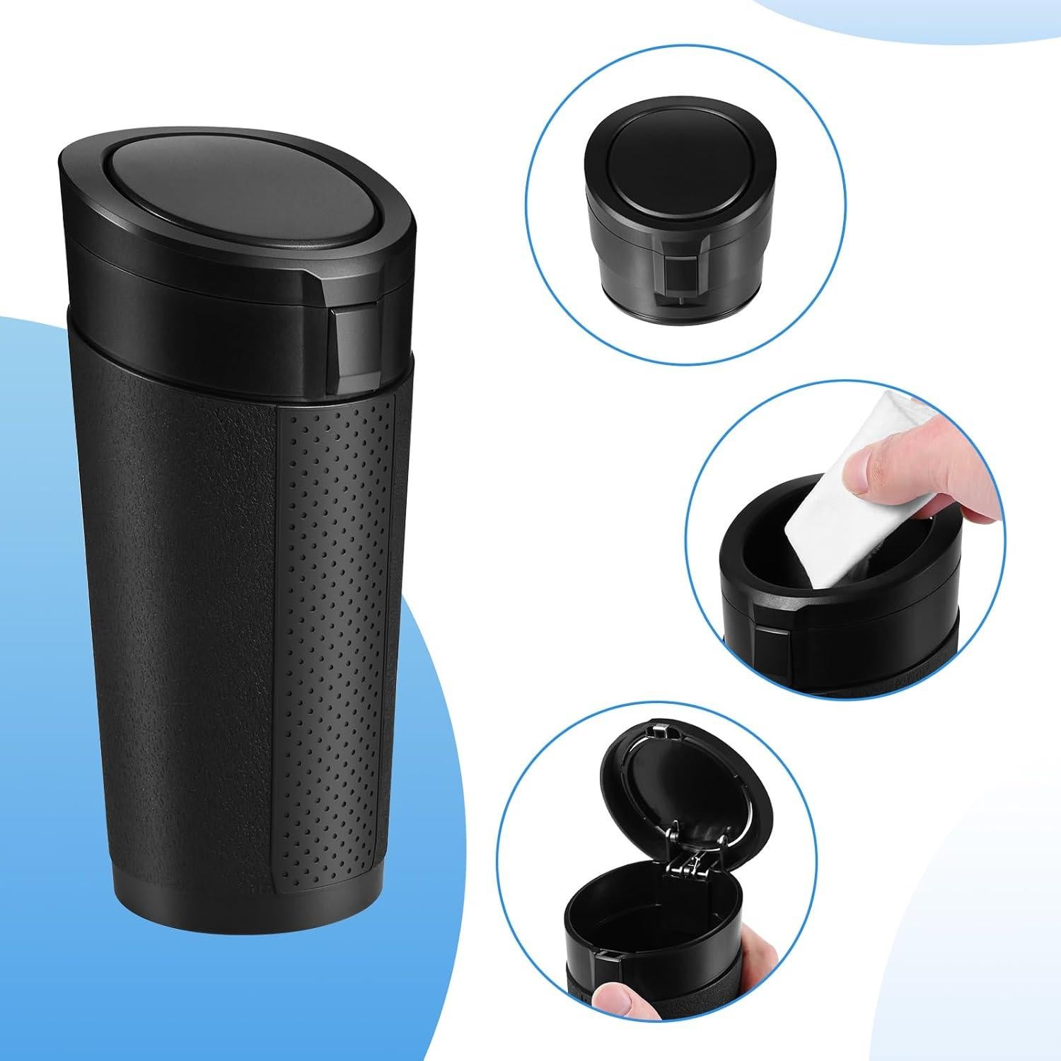 Bote de Basura para Auto Hiitytin Negro 8.4x6.6x18.5cm