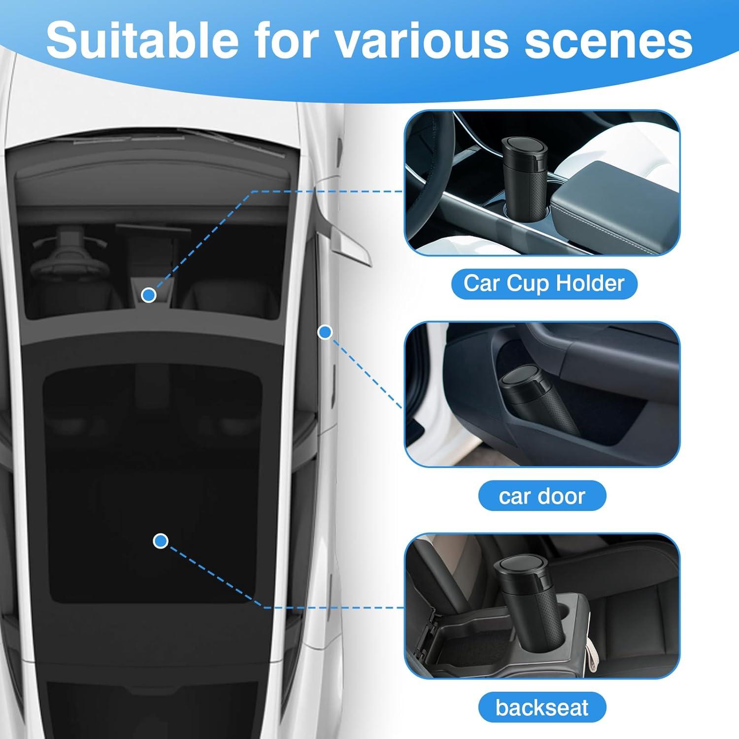 Bote de Basura para Auto Hiitytin Negro 8.4x6.6x18.5cm