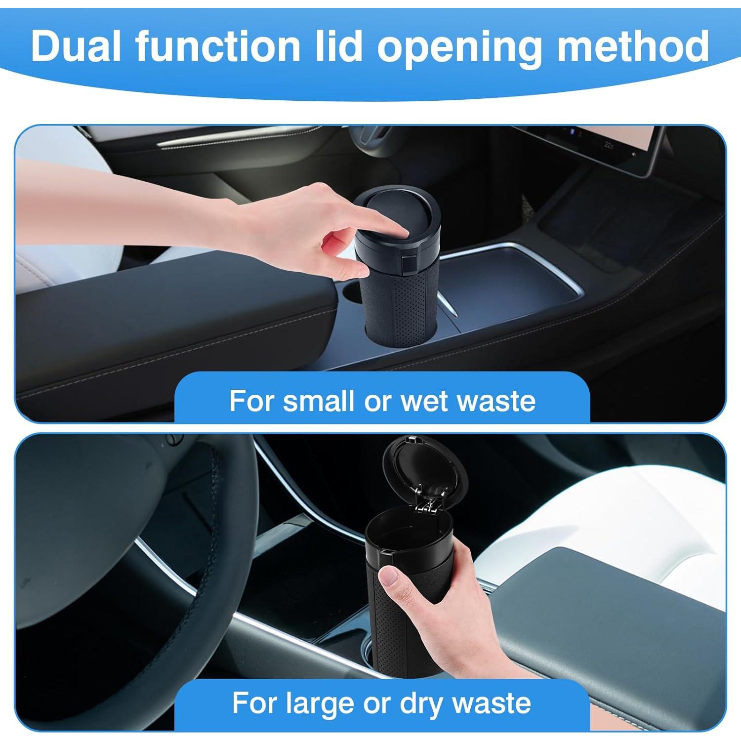 Bote de Basura para Auto Hiitytin Negro 8.4x6.6x18.5cm