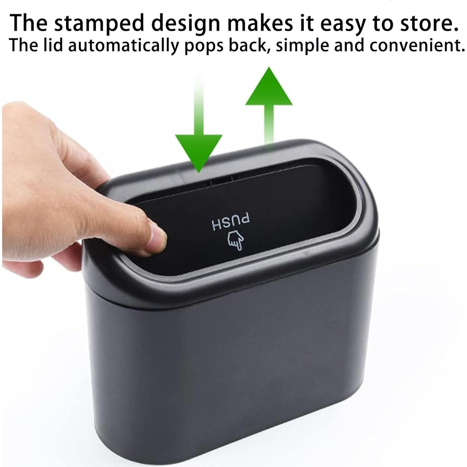 Mini Basurero de Coche Qiyue con Tapa - 2 Paquetes