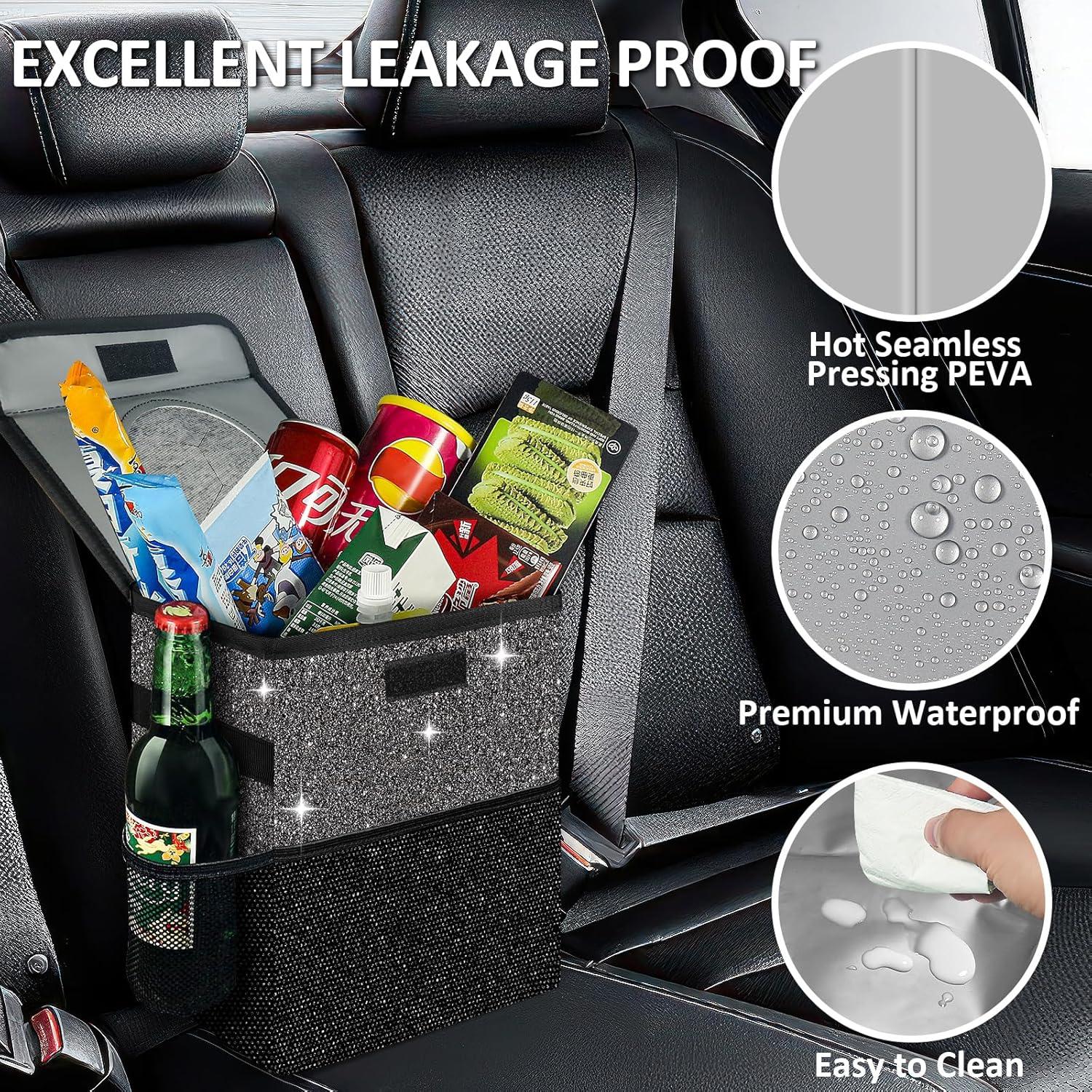 Cubo de Basura para Auto BAOGCOYO 9.46L Impermeable Negro