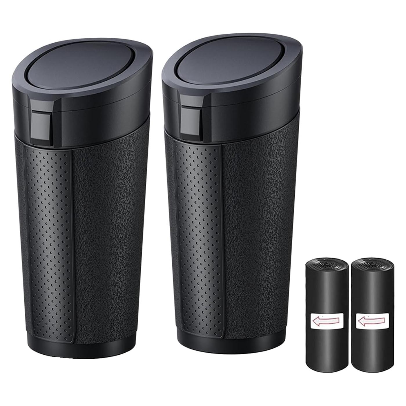 Basurero Compacto para Auto MargGona - 2 Paquetes, Tapa Desmontable