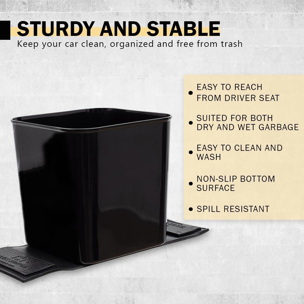Basurero para Auto Compacto Negro H330 - A Prueba de Fugas