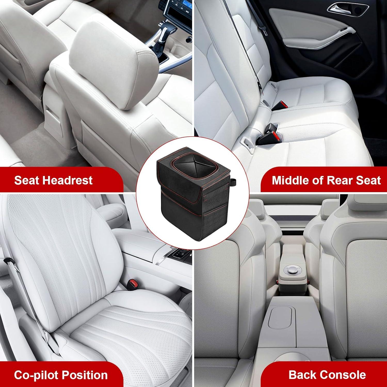 Bote de Basura para Auto Simple Deluxe 2L Impermeable Negro