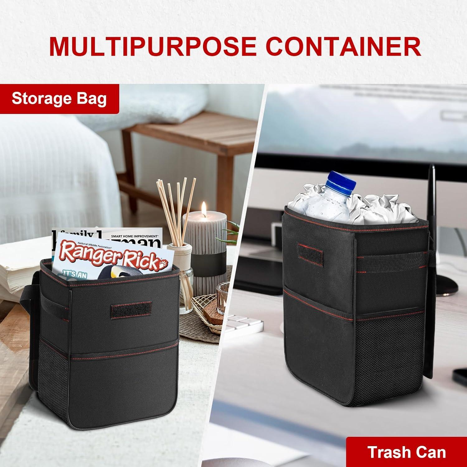 Bote de Basura para Auto Simple Deluxe 2L Impermeable Negro