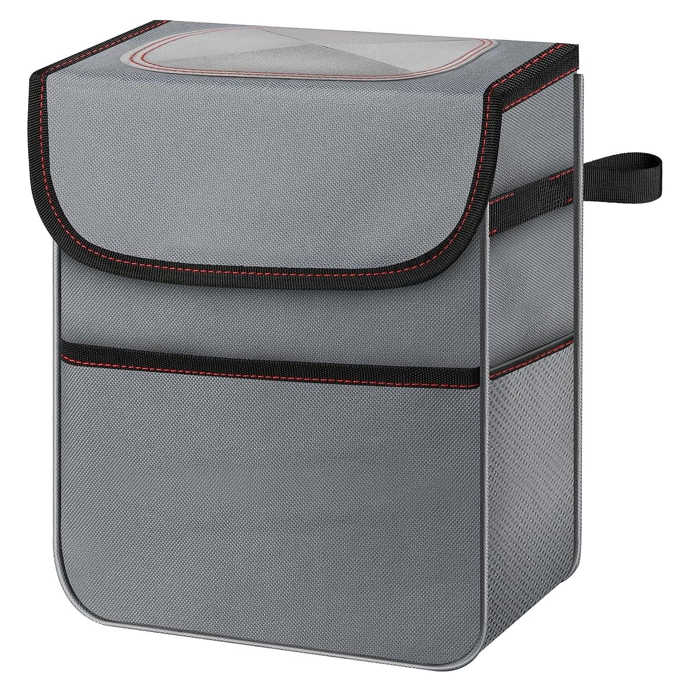 Basurero de Coche Simple Deluxe Plegable 7.57L Gris