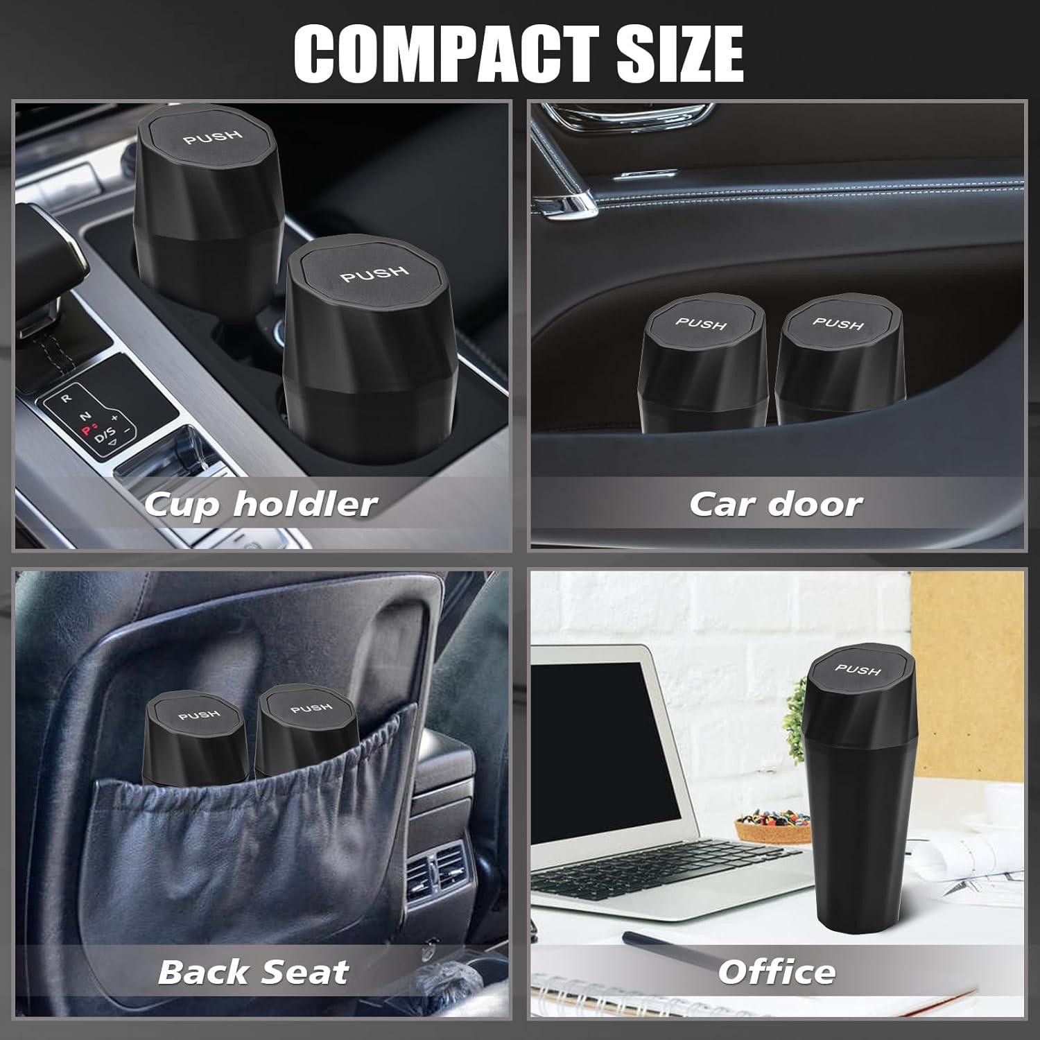 Bote de Basura para Auto SGLRT con Tapa y 40 Bolsas - Negro