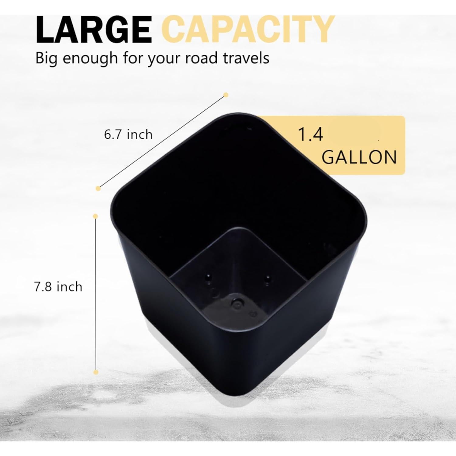 Basurero para Auto HAUSSIMPLE Grande Impermeable Negro