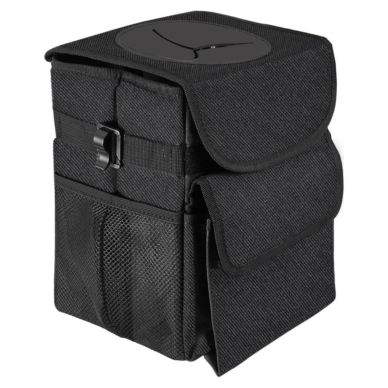 Basurero de Auto Time2go Impermeable 6.81L con Tapa y Bolsillos