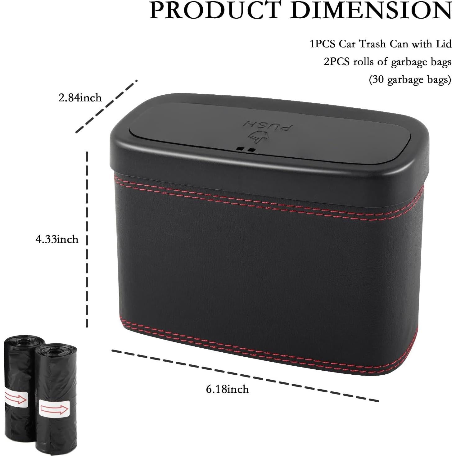 Basurero de Auto Figpade con Tapa Emergente y 30 Bolsas