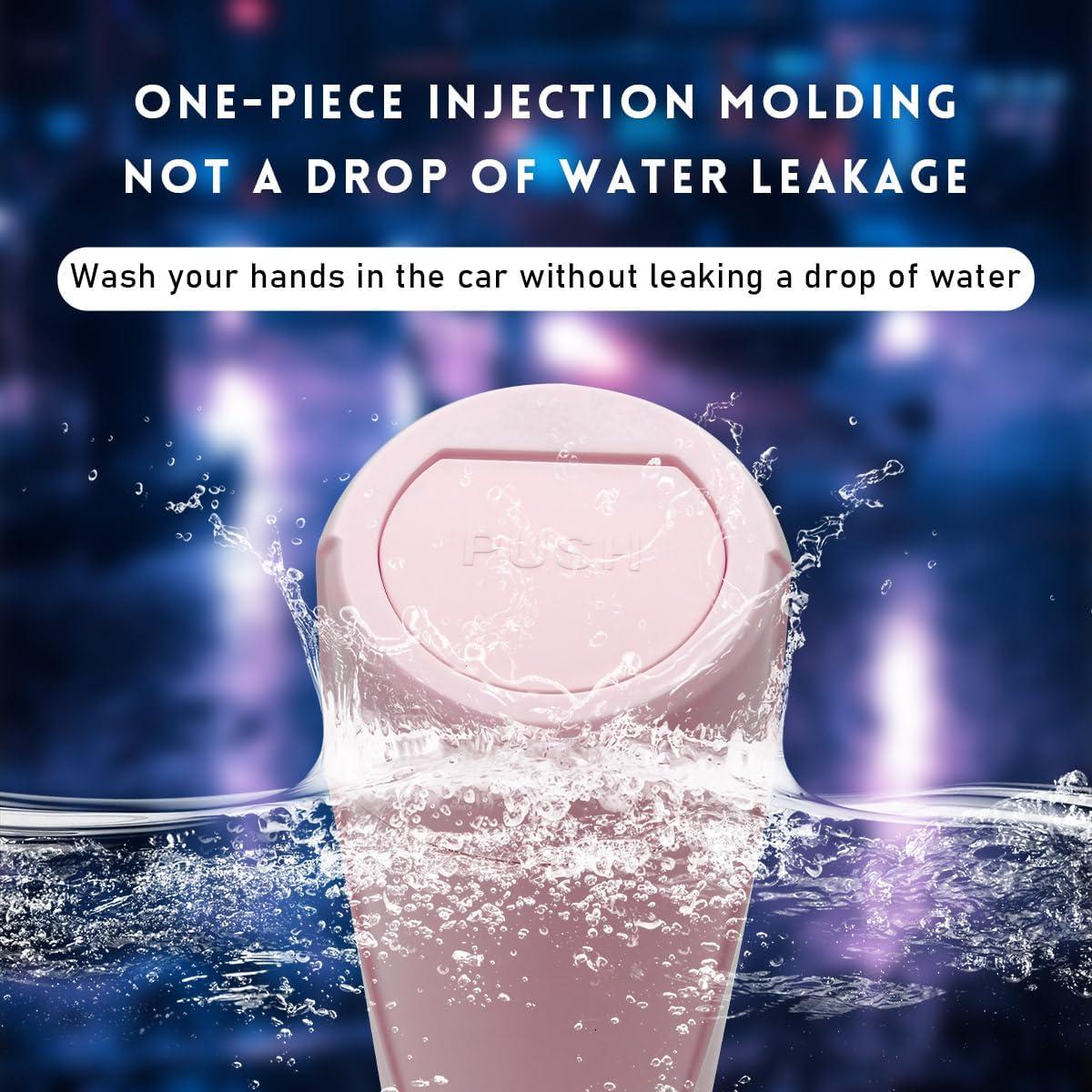 Bote de Basura para Auto Wevdn Rosa 1200ml a Prueba de Fugas