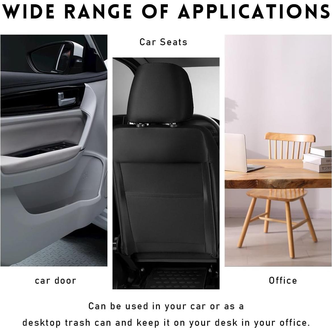 Bote de Basura para Auto Wevdn Rosa 1200ml a Prueba de Fugas