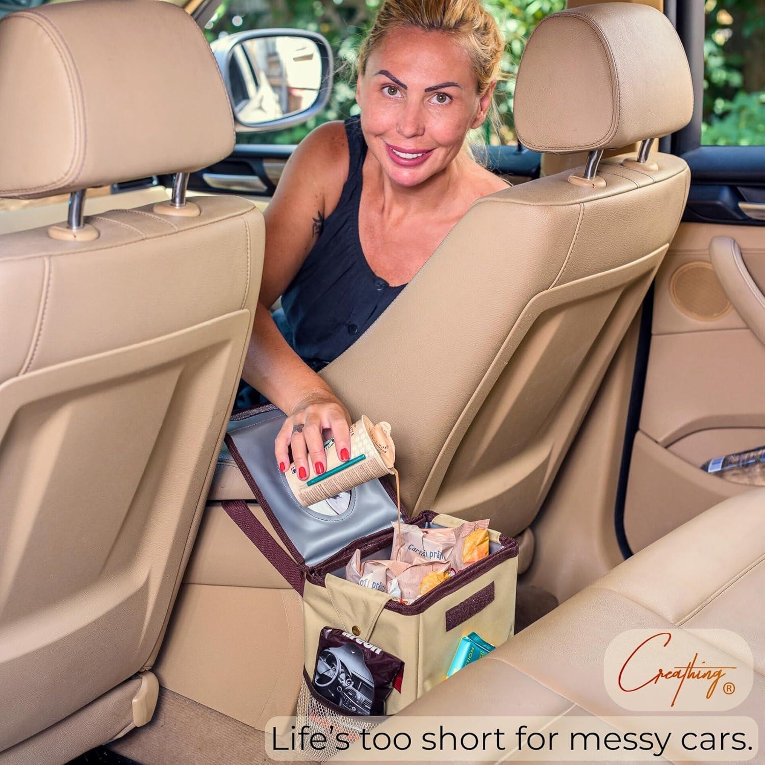 Bolsillo de Basura Creathing 7.57L Beige para Autos y SUVs