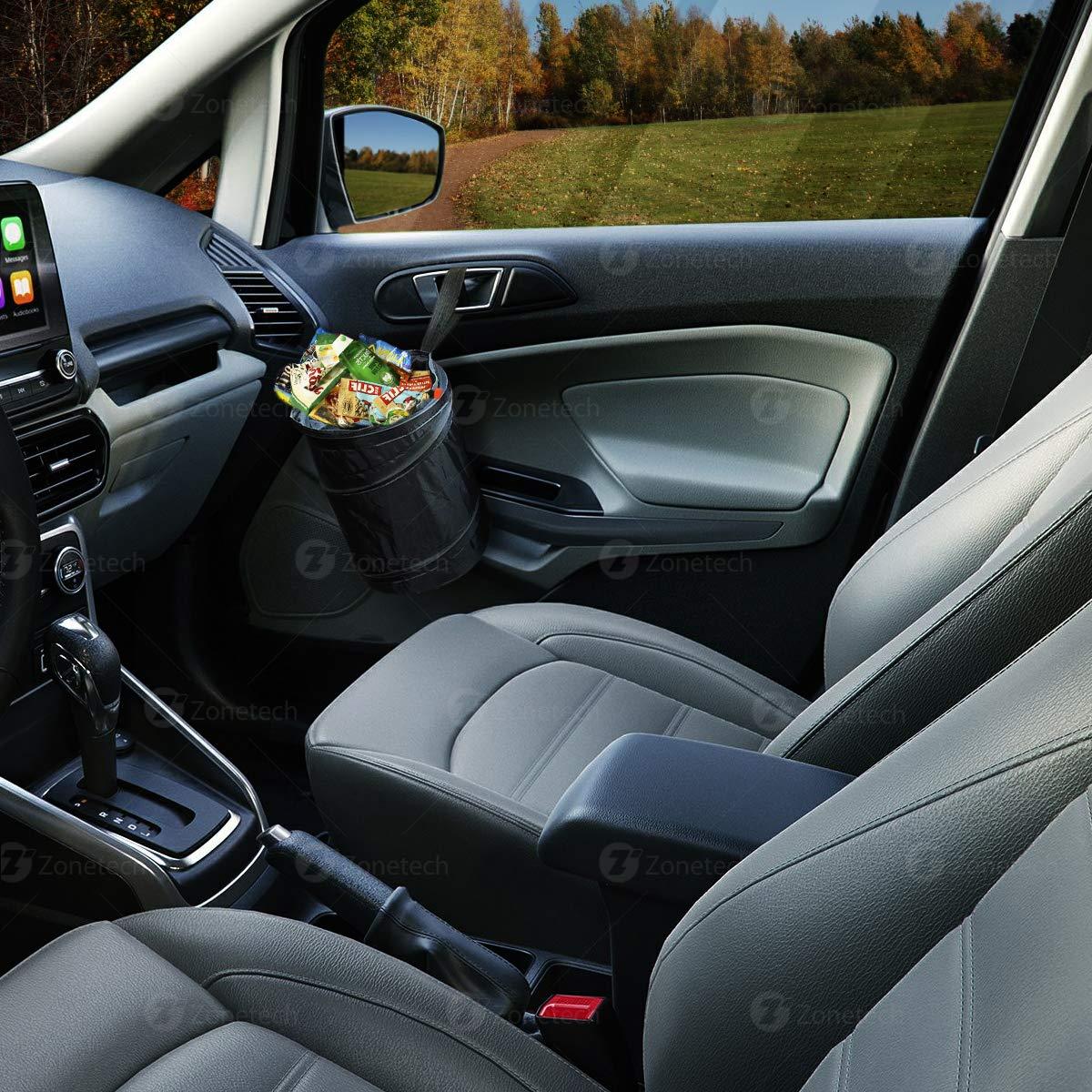 Basurero Portátil ZONETECH Plegable a Prueba de Fugas - Negro