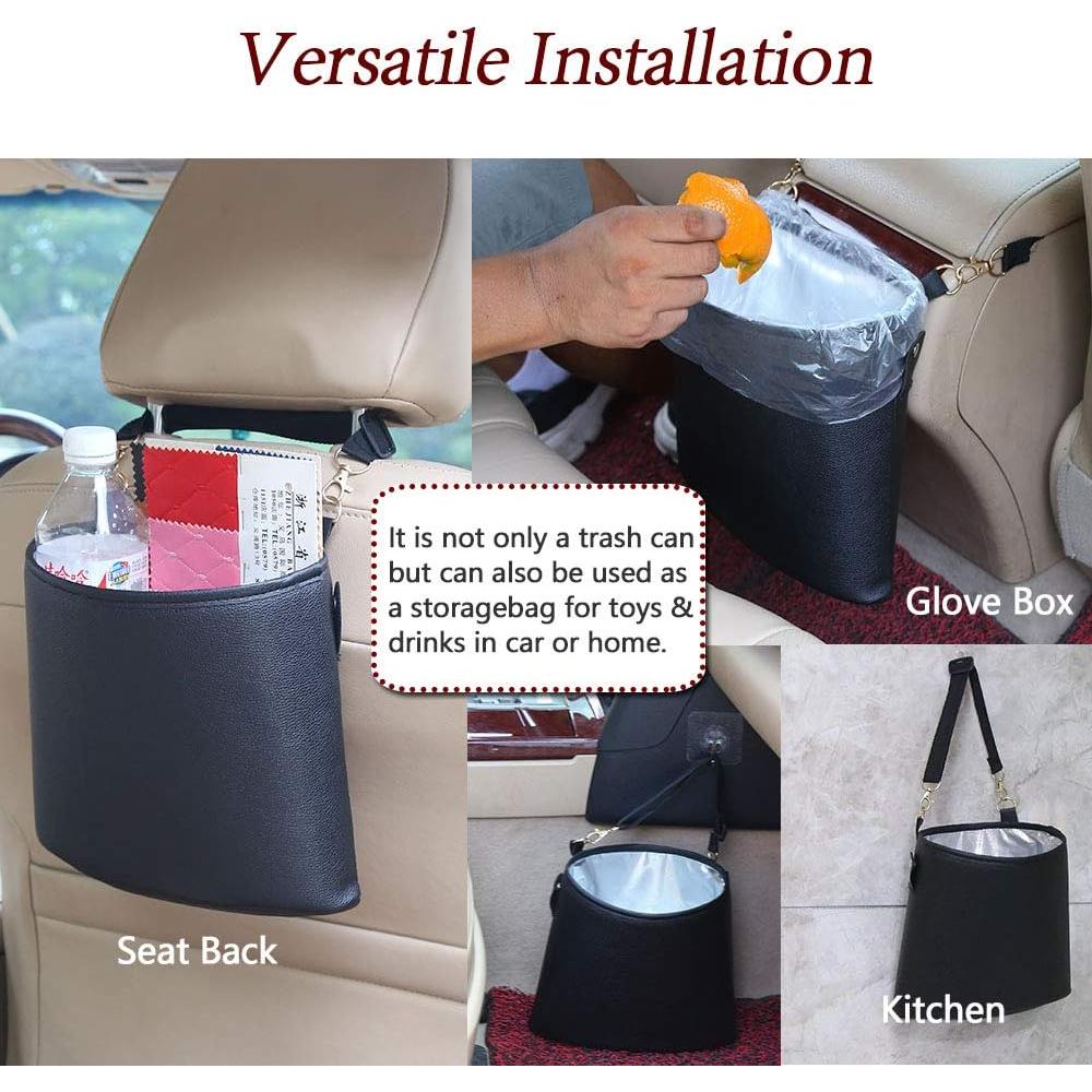 Basurero Colgante para Auto HerMia de Cuero PU Impermeable